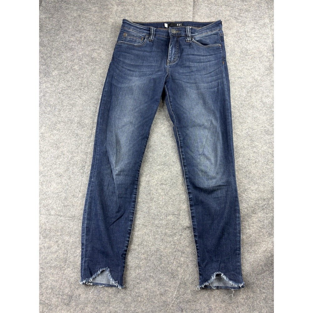 Kut from the Kloth Women's 6 Connie Ankle Skinny Womens  Stretch Jeans Dark Wash